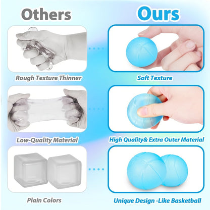 Four-Piece Slow-Rise Foam Squishy Set with Two Butter Bars, One Basketball and One Football