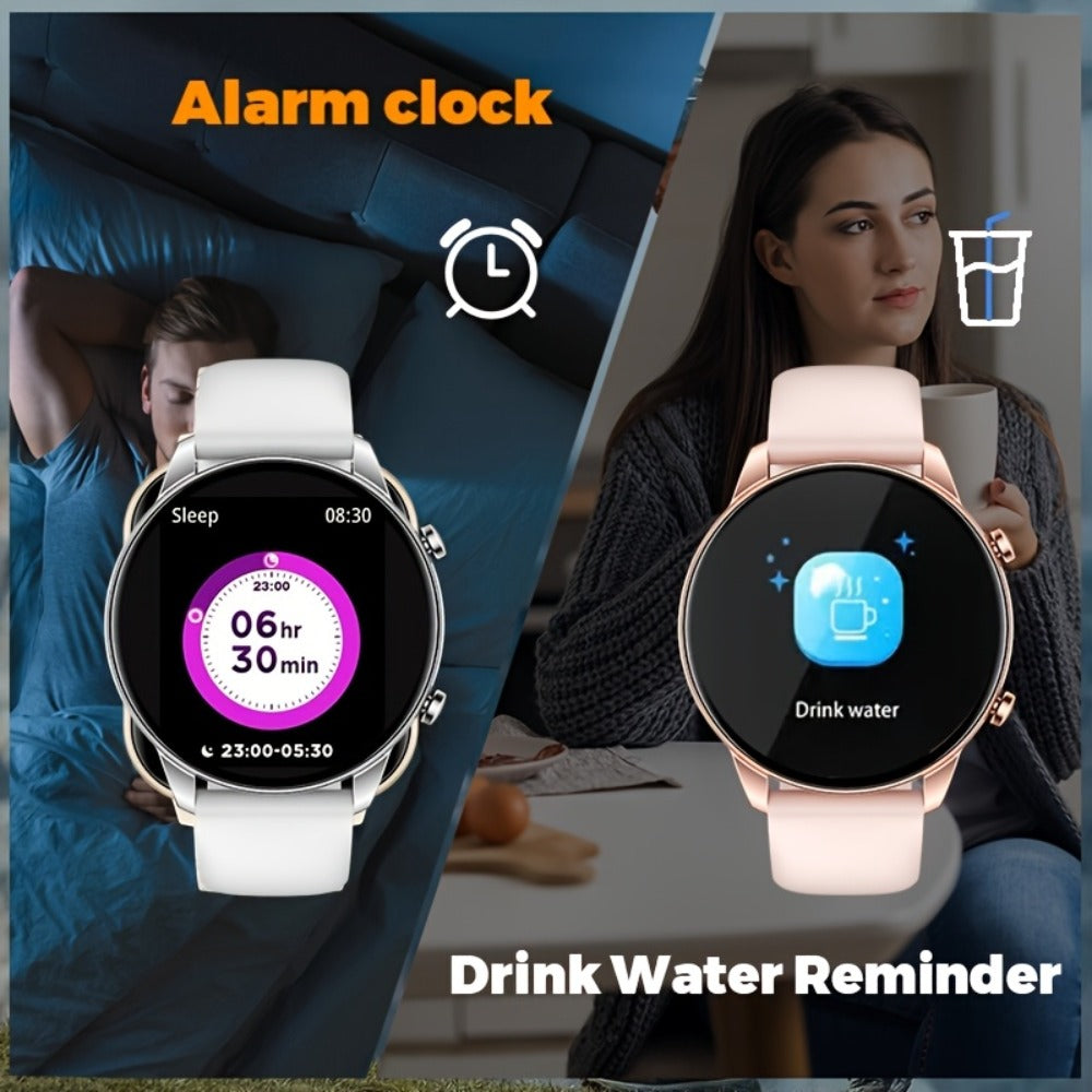 Smartwatch 2.01 Inch Round Dial with Calling, 100 Sport Modes, Games and Calculator with Two Band Styles