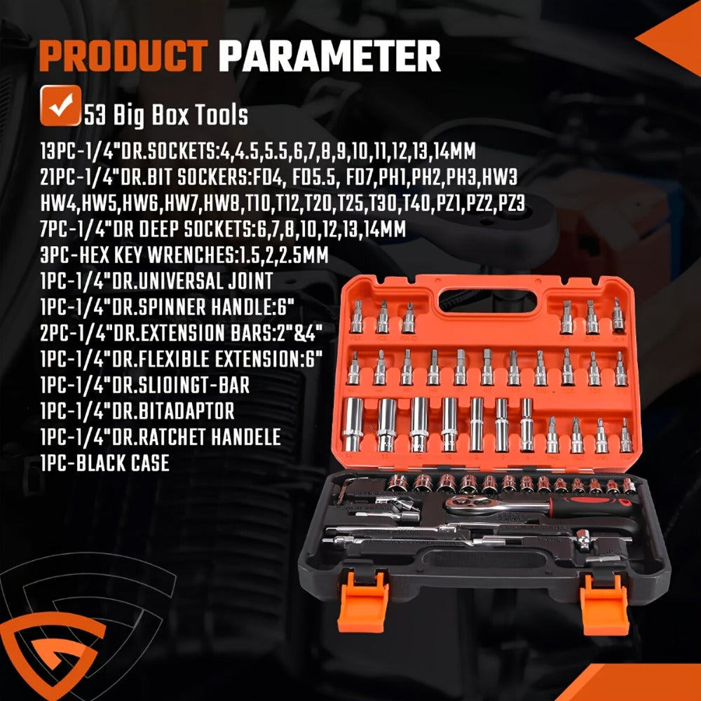 Multi-Configuration Home Repair Tool Kit with Storage Case in 46-, 53- or 1000-Piece Checkout Options