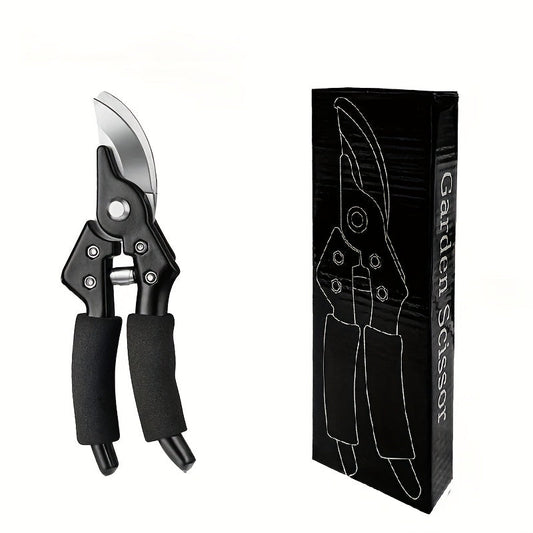 Titanium Pruning Shears 8.5 Inch T13 - Ultra-Sharp Bypass Garden Scissors, Ergonomic Black & Orange Handle, Retro Style Heavy-Duty Shears for Trimming, Landscaping & Horticulture