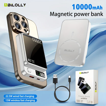 Power Bank Magnetic 10000mAh or 15000mAh with 15W Wireless, 22.5W Wired, USB-C and LED Display