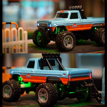 Mini Remote Control Pickup Truck with Detachable Trailer, Five Color Options and Spring Suspension