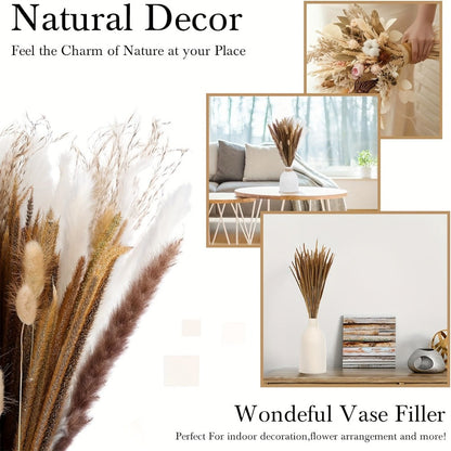 Neutral Pampas Grass and Reed Bouquet in 126 or 400-Piece Options with Trim-to-Length Stems