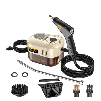 Steam Cleaner by GAKOZ, Canister Kit with Handheld Wand, Flexible Hose, Brush Heads and Glass Scraper Options