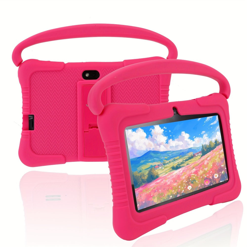 Veidoo 7 Inch Kids Tablet with Drop-Proof Silicone Cover – Eye Protection Screen, WiFi, 2GB RAM 16GB/32GB ROM, Dual Camera, Educational Games, Parental Control, Android Tablet Pink Blue Purple