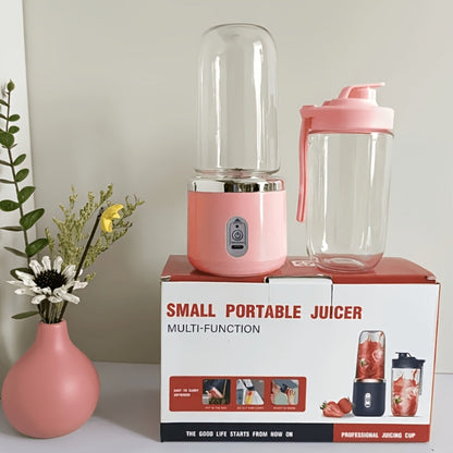 Portable Blender Family with Slim Digital Purple or White Models and Blue or Pink Double-Cup Options