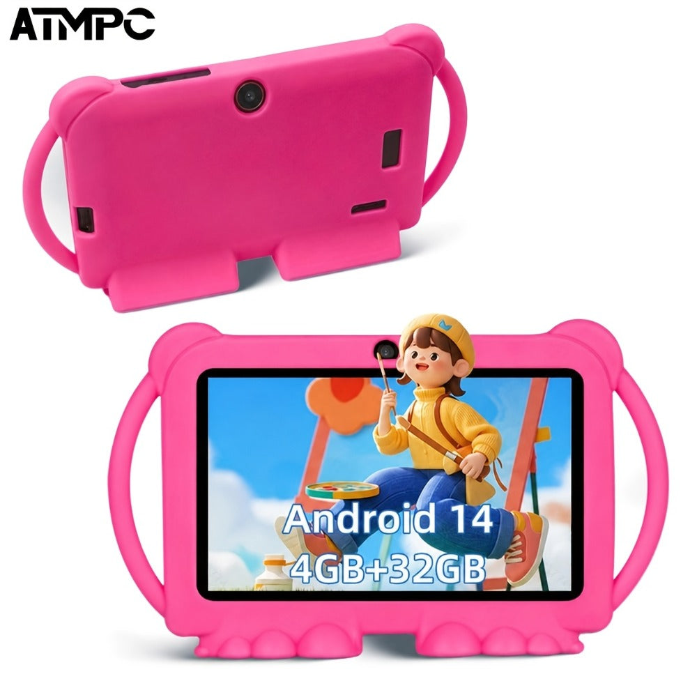 Kids Tablet 7 Inch with Android 14, 4GB RAM, 32GB Built-In Storage, IPS Display and Parental Controls