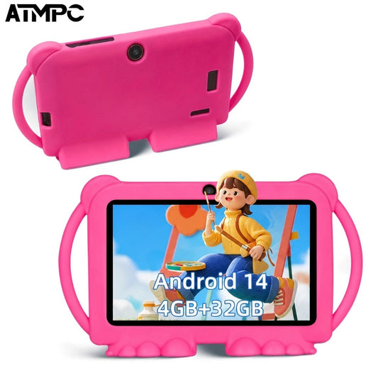 Kids Tablet 7 Inch with Android 14, 4GB RAM, 32GB Built-In Storage, IPS Display and Parental Controls