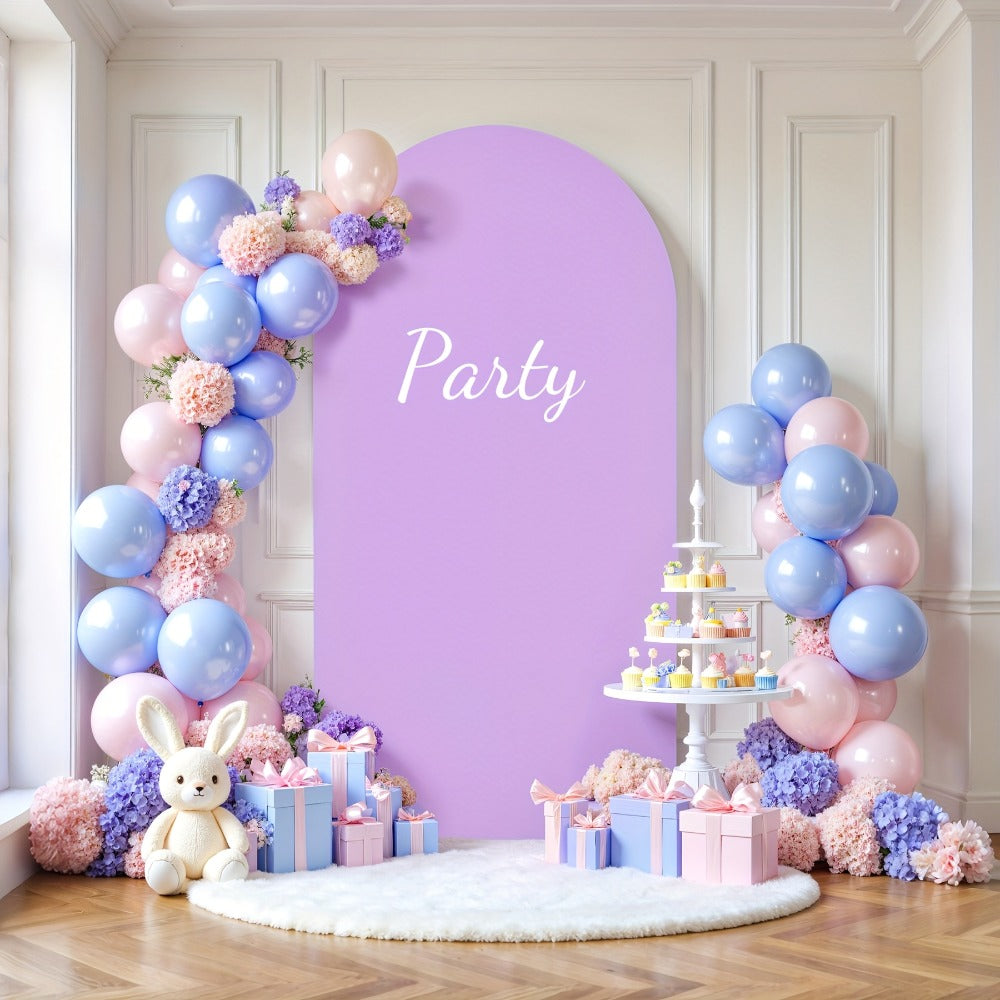 Six-Foot Fitted Arch Photography Backdrop Cover in Navy Blue or Royal Blue for Compatible Frames