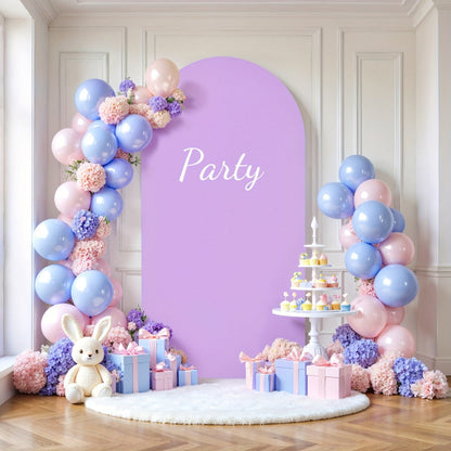 Six-Foot Fitted Arch Photography Backdrop Cover in Navy Blue or Royal Blue for Compatible Frames