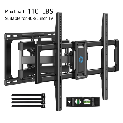 Heavy Duty TV Wall Mount 40-85 Inch 132 lbs – Full Motion Dual Articulating Arms, Tool-Free Tilt Swivel Extend Rotate Level, VESA 600x400mm, Fits 16" Studs, Steel Bracket for Large Flat Screen TVs