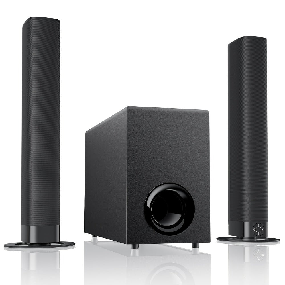 2-in-1 Separable TV Soundbar with Subwoofer – Surround Home Theater Sound Bar for Smart TV, ARC, Optical & AUX Connection, DSP Technology, Infrared Remote Control, Wireless Speaker System