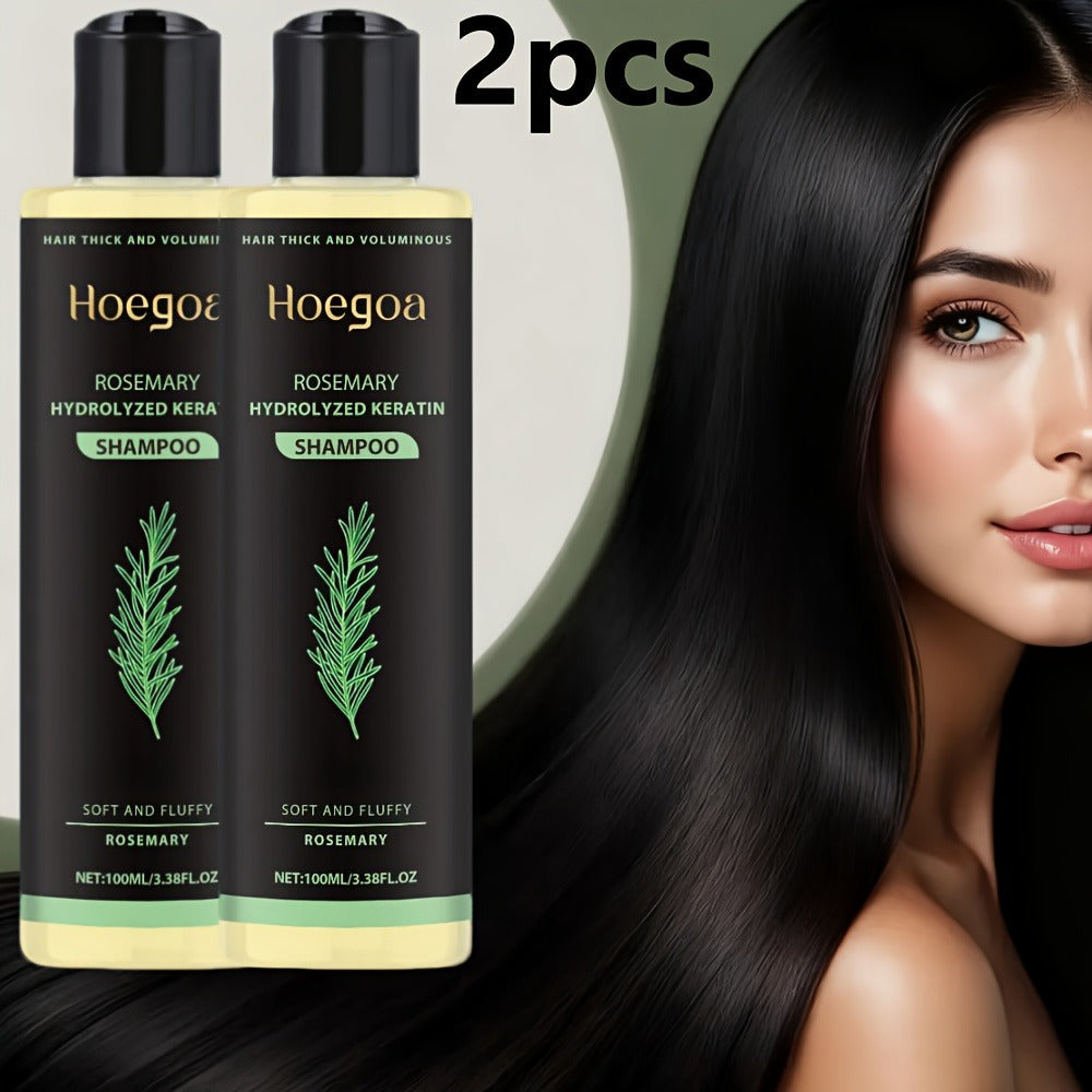Rosemary Shampoo 2 Pack for Women & Men – Deep Cleansing Strengthening Hair Care with Rosemary Extract, Vitamin C, Vitamin E & Keratin, Moisturizing Frizz-Free Smooth Shiny Results All Hair Types