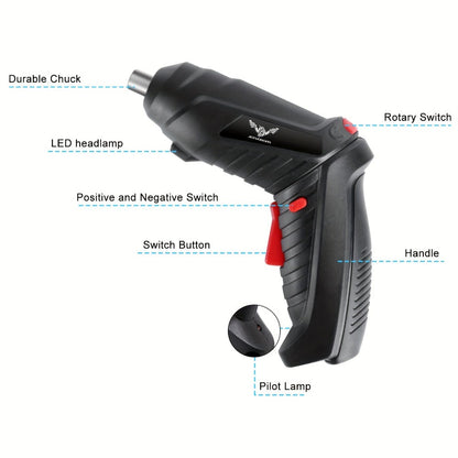 3.6V Mini Electric Drill Screwdriver Set 1300mAh Lithium Battery Power Tools Kit for Home Repair