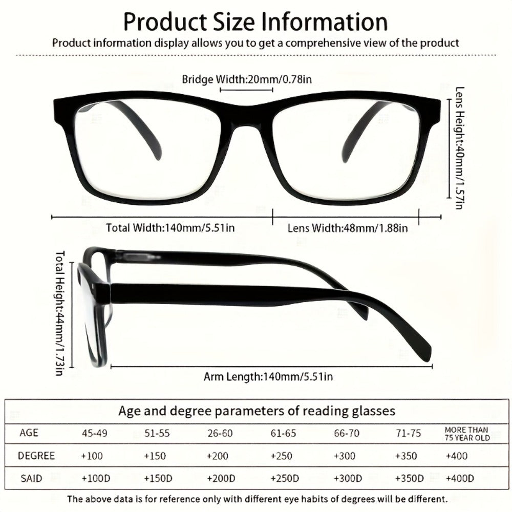 Reading Glasses – Twelve-Pair Blue-Light Reader Bulk Set with Anti-Glare Lens Feature for Home and Office