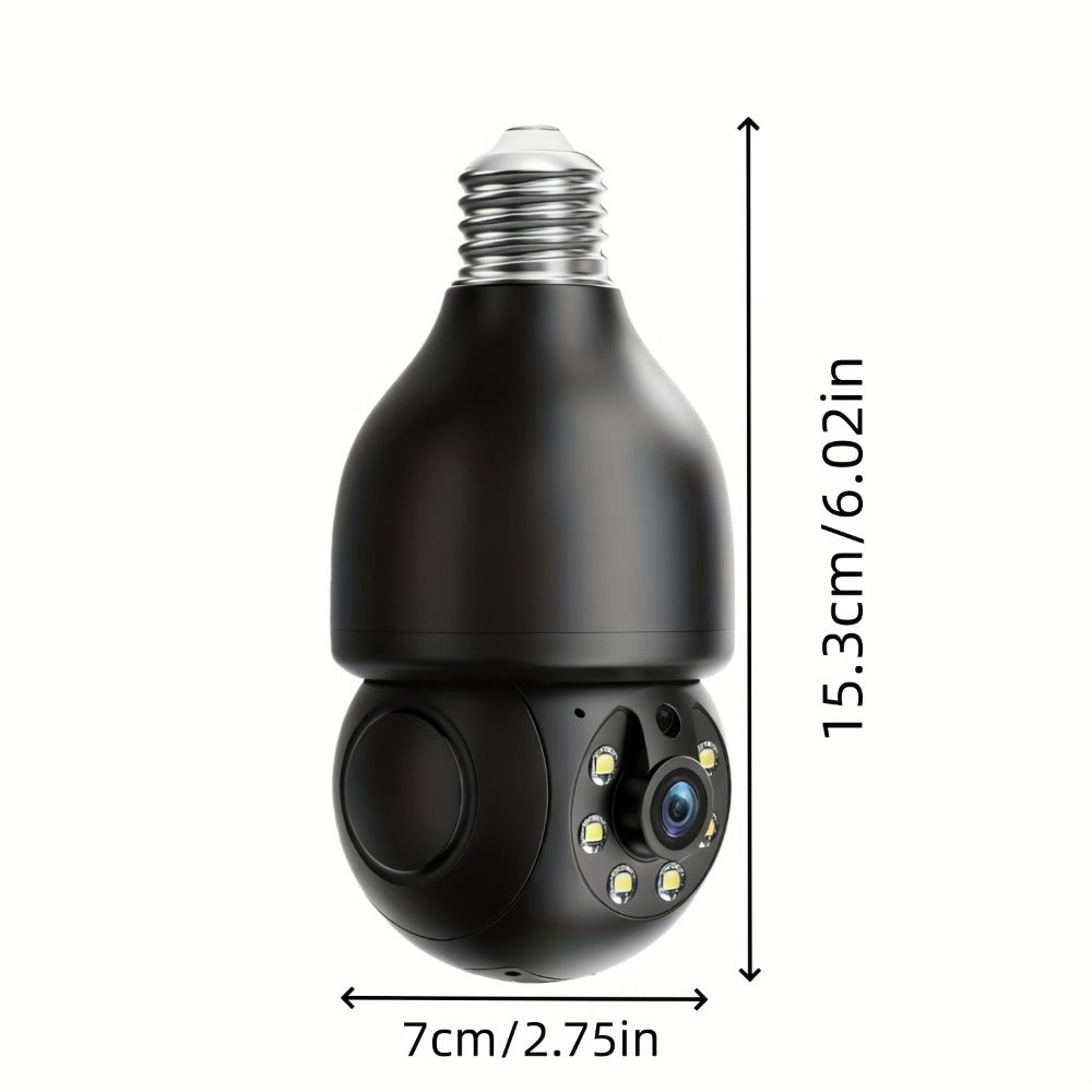 Security Camera 5MP Light-Bulb Model with Dual-Band WiFi, 360 Pan-Tilt, Color Night Vision and 1 or 2 Pack