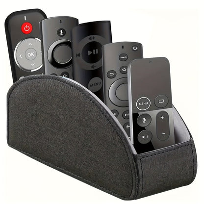 Faux Leather Desktop Organizer 5 Compartments – Multifunctional Remote Control Holder Caddy, Pen Holder Storage Box for Remote Controls, Pens, Eyeglasses, Makeup Brushes & Office Stationery, 10 Styles