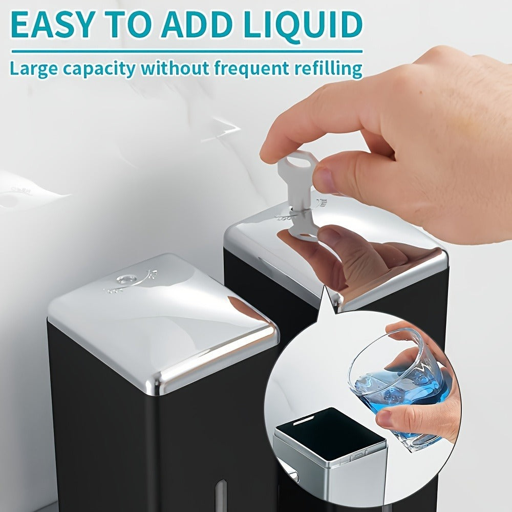 Three-Bottle Wall-Mounted Soap Dispenser Set with 16.91 oz 500 ml Source Capacity in Five Finish Options