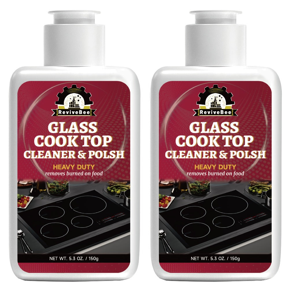 Ceramic Stove Cleaner Gel – Fast-Acting Stovetop Cleaner Removes Burnt-On Grease & Stains Without Scratching, Non-Toxic Non-Irritating Formula for Glass Ceramic Cooktop, Kitchen Cleaning Essentials
