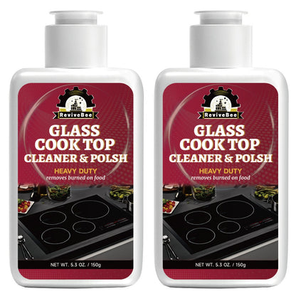 Ceramic Stove Cleaner Gel – Fast-Acting Stovetop Cleaner Removes Burnt-On Grease & Stains Without Scratching, Non-Toxic Non-Irritating Formula for Glass Ceramic Cooktop, Kitchen Cleaning Essentials