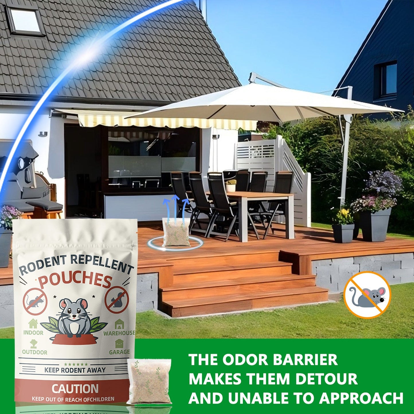 Mouse Repellent | Peppermint Pouches Car RV Garage Camper Indoor Outdoor