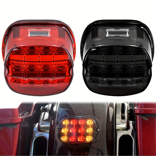 Harley Davidson LED License Plate Light with Turn Signal for Sportster Dyna Touring Road King Electra Glide - Brake Running Lamp
