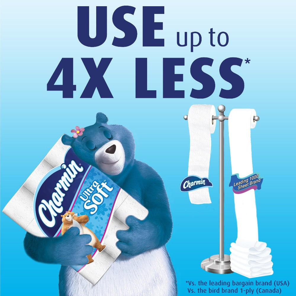 Charmin Ultra Soft Toilet Paper Mega Roll - 2-Ply 200 Sheets per Roll, Soft & Strong Bath Tissue, Available in Mega, Double, 16ct, 30ct, 328ct Bulk Pack Options for Home, Office & Commercial Use