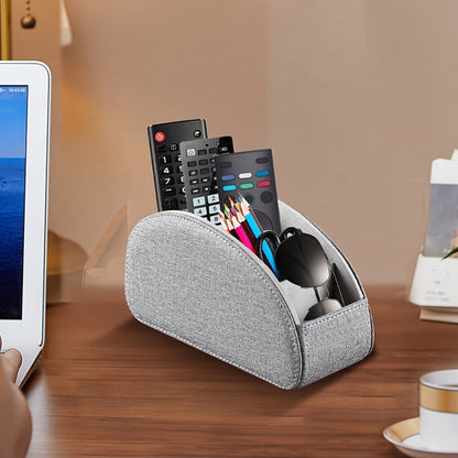 Faux Leather Desktop Organizer 5 Compartments – Multifunctional Remote Control Holder Caddy, Pen Holder Storage Box for Remote Controls, Pens, Eyeglasses, Makeup Brushes & Office Stationery, 10 Styles