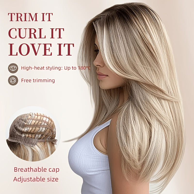 Synthetic Wig Long Heat-Resistant Style, Six Color Choices with 24-Inch Retained Length for Parties