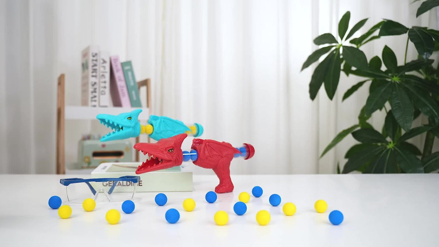 Dinosaur Shooting Game Toy with Sound Light & Spray – Movable Dino Target Launcher Set with Foam Bullets & Goggles for Boys Kids Ages 3+, Indoor Outdoor Blaster Birthday Gift