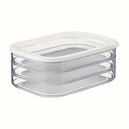 Food Storage Containers Single Reusable Fridge Box with Secured Lid for Meat, Produce and Leftover Organization