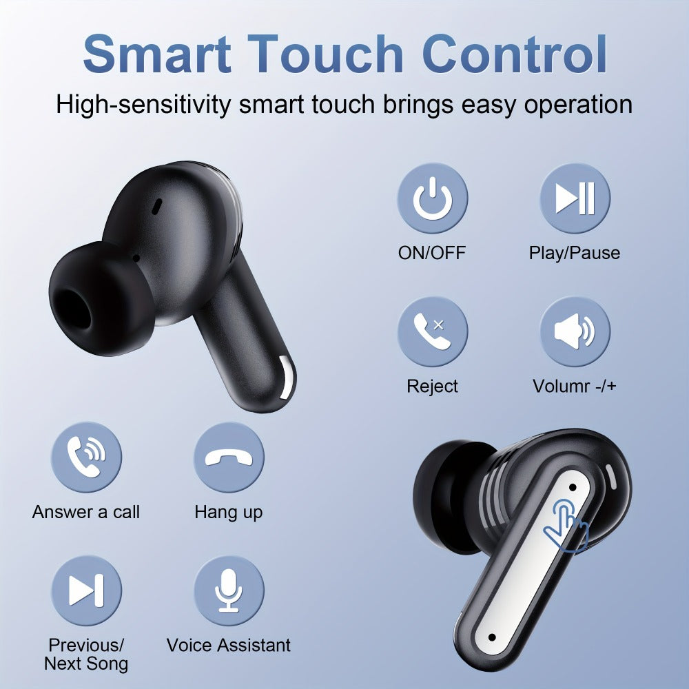 ENC Sports Wireless Earbuds ANKRIYUL Stereo Headphones Environmental Noise for Bedside Audio, Alarms and Room Entertainment