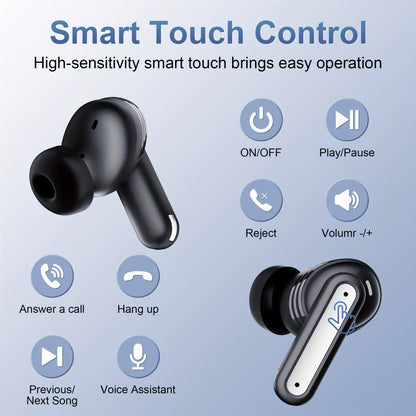 ENC Sports Wireless Earbuds ANKRIYUL Stereo Headphones Environmental Noise for Bedside Audio, Alarms and Room Entertainment