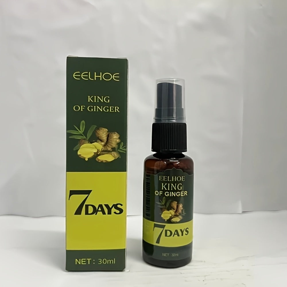 Ginger & Biotin Hair Growth Gift Set 2-Pack - Ginger Scalp Oil + Biotin Strengthening Serum 7-Day Nourishing Treatment for Hair Loss Moisturizing All Hair Types Women Men