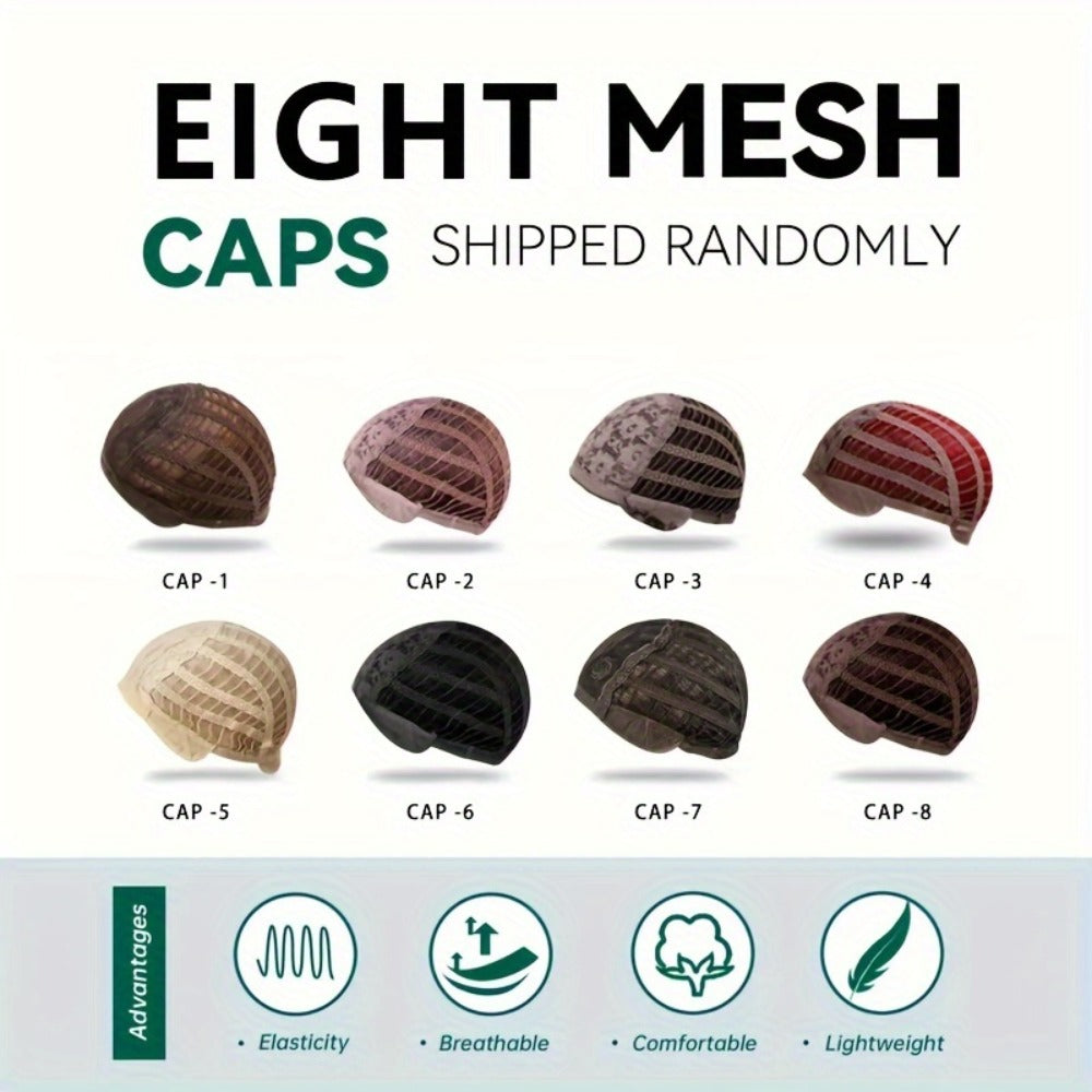 Synthetic Wig 12-Inch Straight Bob with Bangs and Rose Net Cap in Four Color Finishes for Daily Style