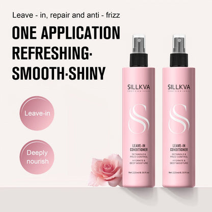 Leave-In Conditioner Spray with Heat Protectant 6.55oz — Deep Conditioning Anti-Frizz No-Rinse Hair Spray, Instant Hydration Shine for Dry Damaged Color Treated All Hair Types Women