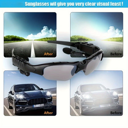 Open Ear Bluetooth Audio Glasses with Built-In Earbuds – Wireless Smart Sunglasses for Music & Hands-Free Calls, Anti-Glare Lenses, Driving Sports Outdoor, Unisex | 7 Colors