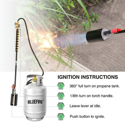 Propane Weed Torch | Flame Weeder Ice Melter Outdoor Roof Driveway