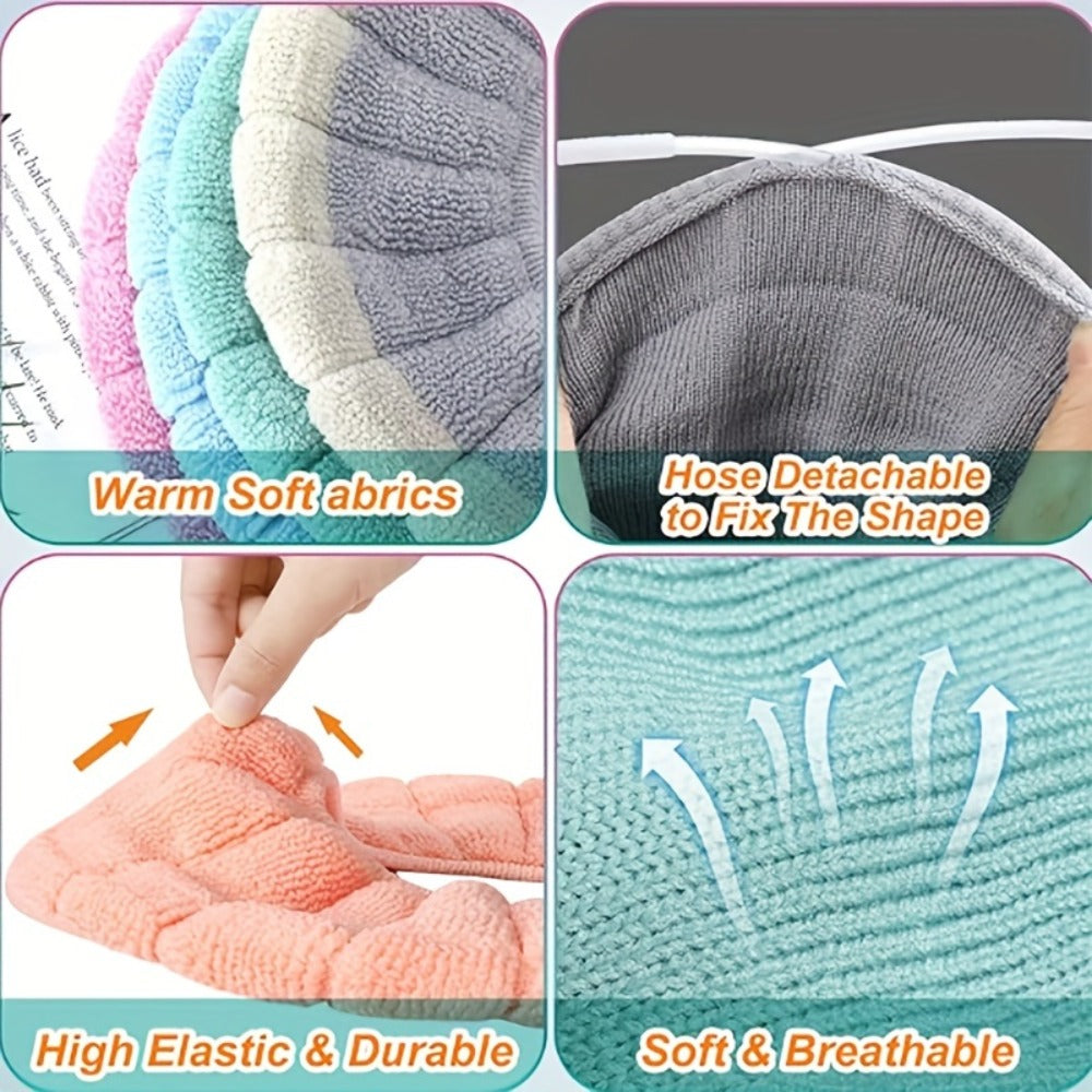 Toilet Seat Cover Set 5pcs – Soft Plush All-Inclusive Machine Washable Bathroom Seat Covers Fit Most Standard Toilets, Skin-Friendly Elastic Fabric