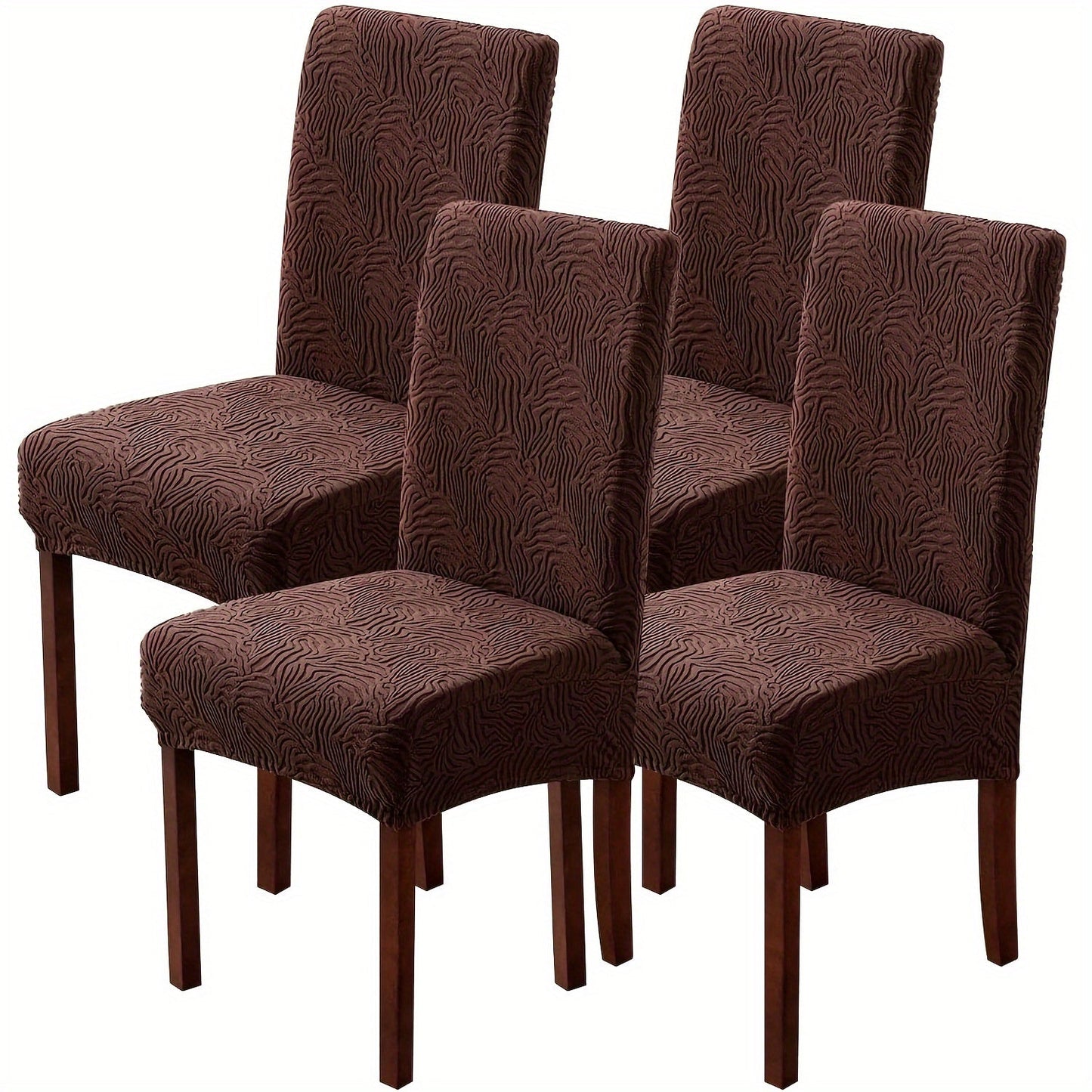 Chair Cover Set of 4 or 6 Stretch Jacquard Dining Slipcovers in Eight Available Color Choices