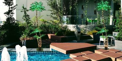 Seven-Foot Solar Palm Tree Light with 260 LEDs, Three Trunks, Remote Control and Eight Modes