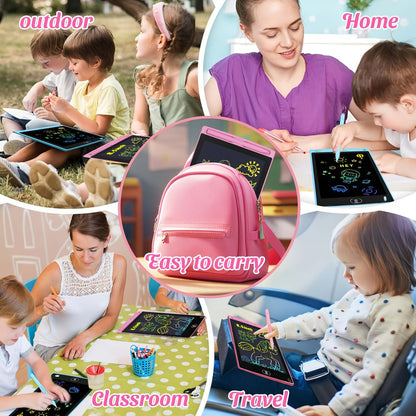 LCD Drawing Tablet, 8.5 Inch Reusable Doodle Pad for Kids, Battery-Powered Educational Toy