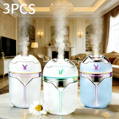 Humidifier 3-Piece Mini Set with Adjustable Spray, Color Lighting and White-Blue Combinations