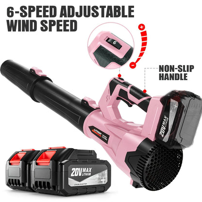 Cordless Leaf Blower, Battery Powered Lawn Yard Snow Pet Hair for Garden, Patio and Yard Use