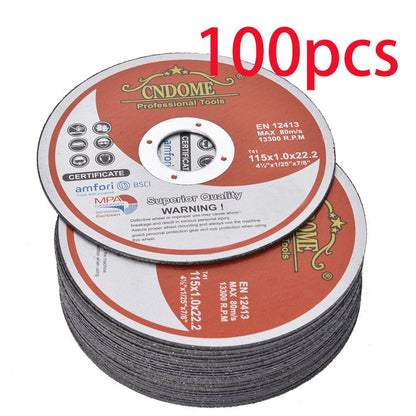 Cut-Off Wheels 100-Pack 4-1/2 Inch Aluminum Oxide Cutting Discs - 0.040" Thin Kerf, 7/8" Arbor, 13300 RPM for Angle Grinder, Metal, Stainless Steel & Steel Cutting, A60TBF Grade Bulk Set