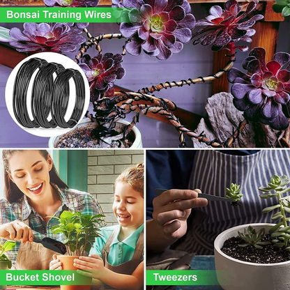 Bonsai Tool Set 24-Piece Kit for Beginners & Enthusiasts, Includes Pruning Shears, Scissors, Trimming Tools & PU Leather Bag – Complete Bonsai Care Kit Gift for Men & Women