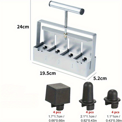 Garden Clod Breaker & Soil Blocker Tool - Heavy Duty Metal Multi-Cell Soil Block Maker with Adjustable Handle for Seed Starting, Potting & Lawn Aeration - Professional Home Gardening
