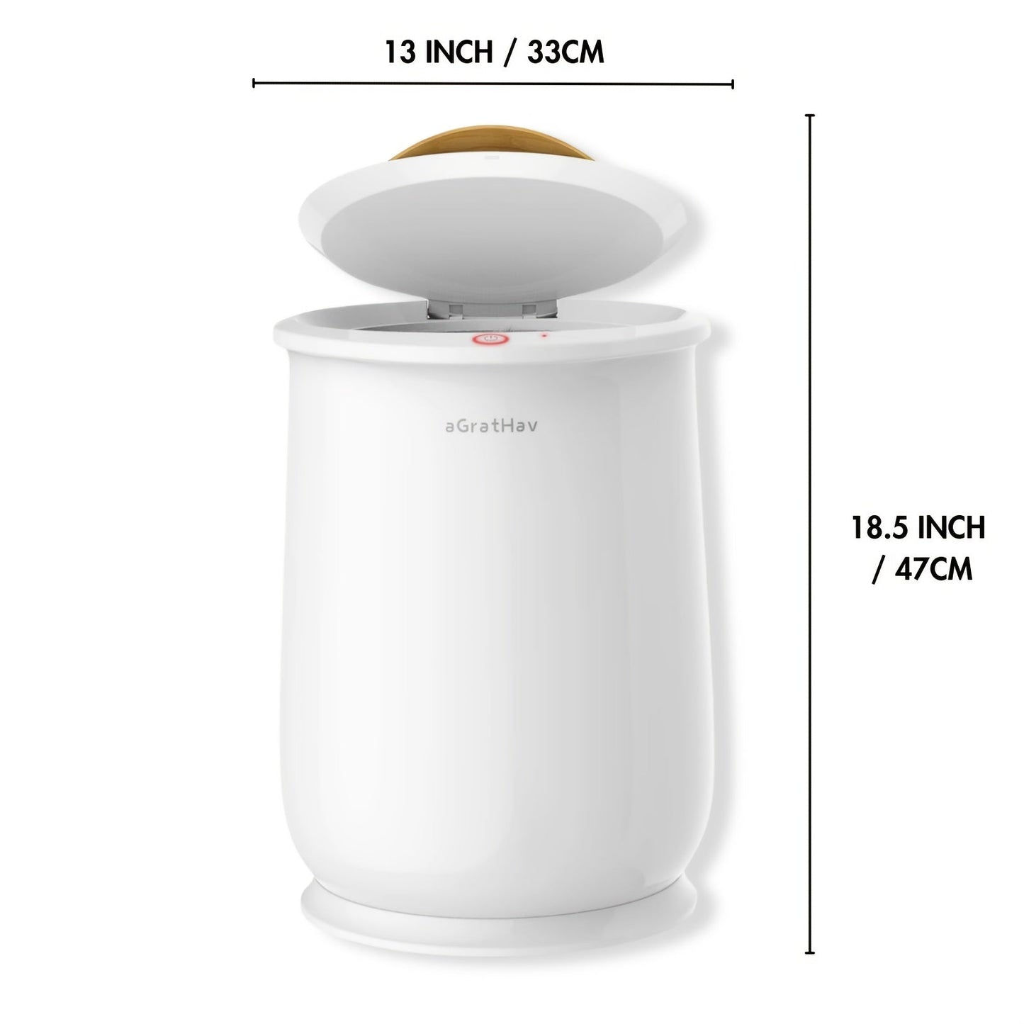 25L Electric Towel Warmer Bucket for Towels and Robes with Single-Button Control, White or Gray Finish