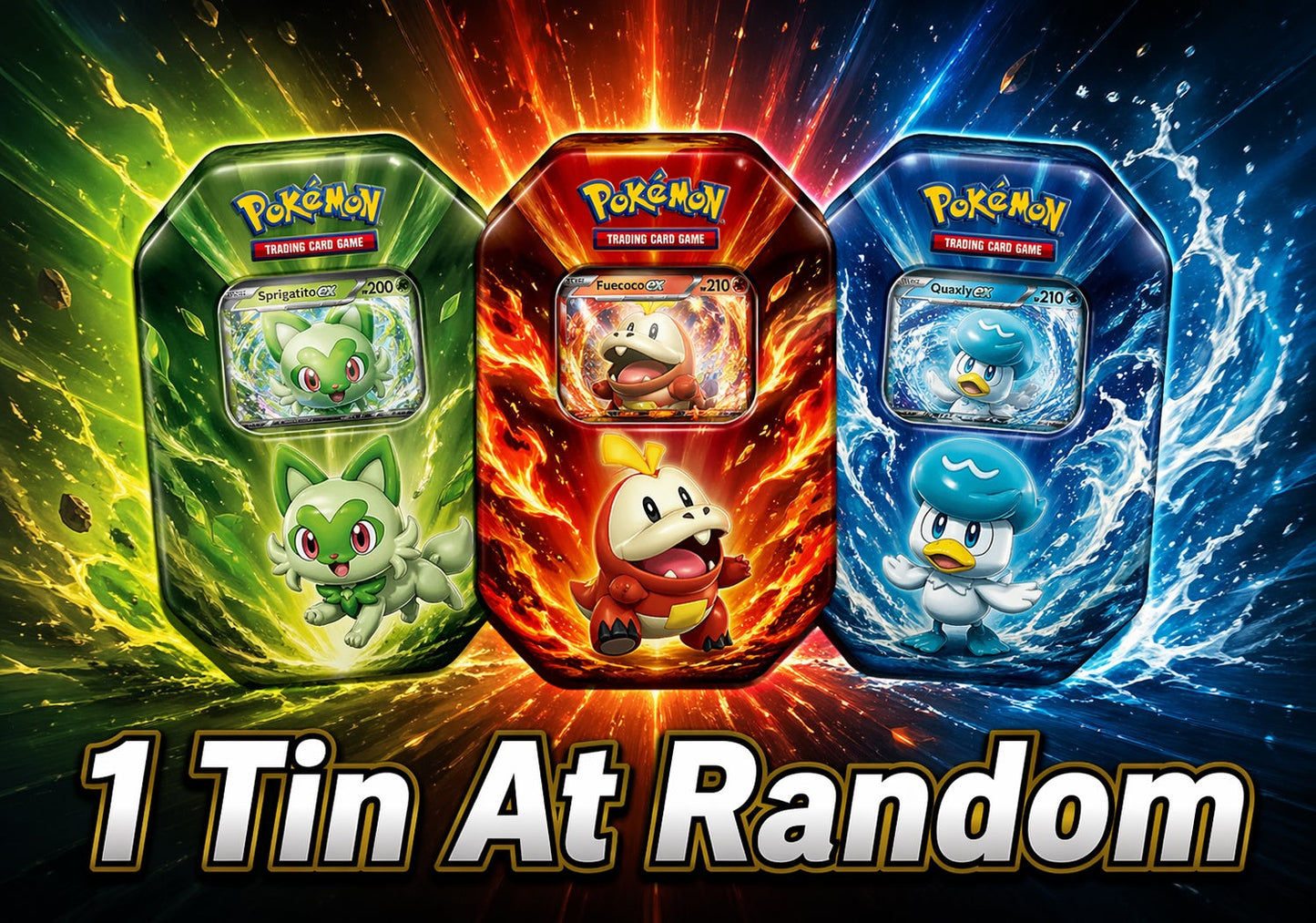 Trading Card Game 200-Card Assortment from Multiple Sets with Random-Design Collector Tin for Ages 6 and Up