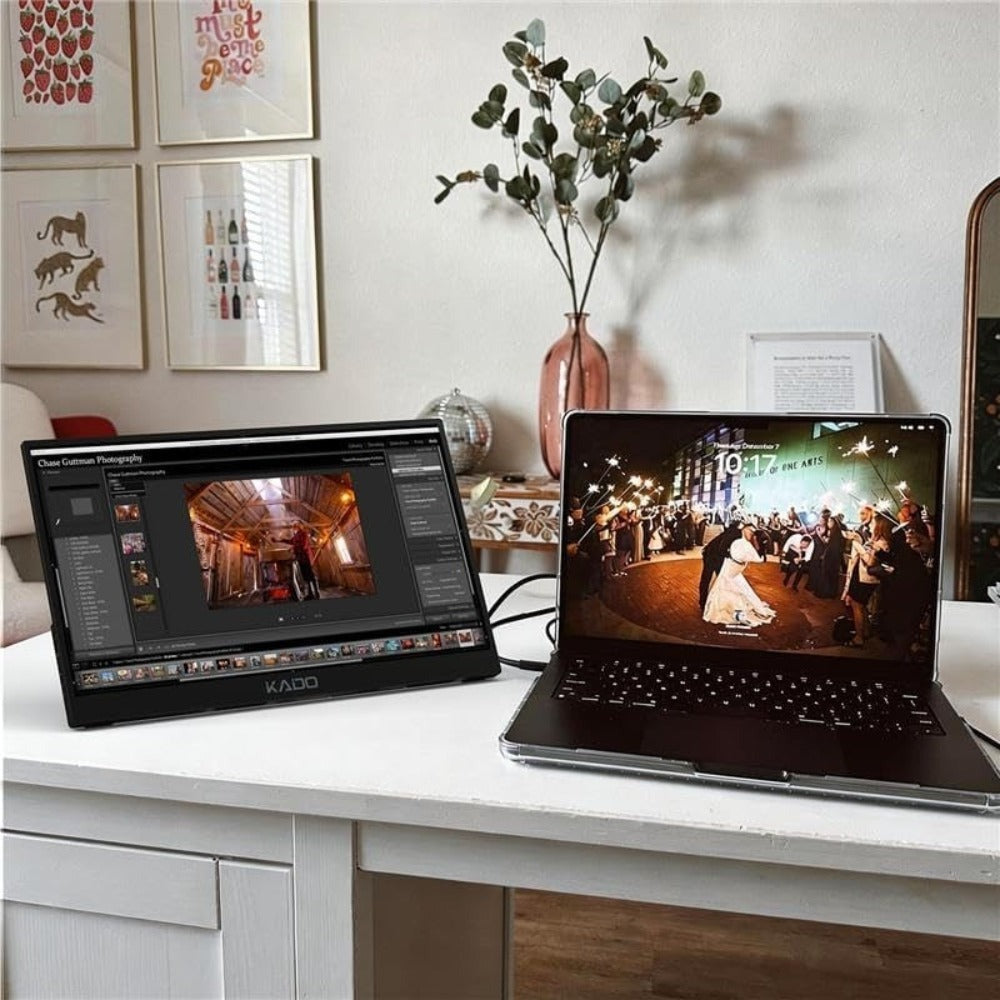 Kado 15.6" Portable Monitor IPS 1080P Full HD Dual USB-C Plug & Play, Built-In Speakers for an Everyday Personal Care Routine